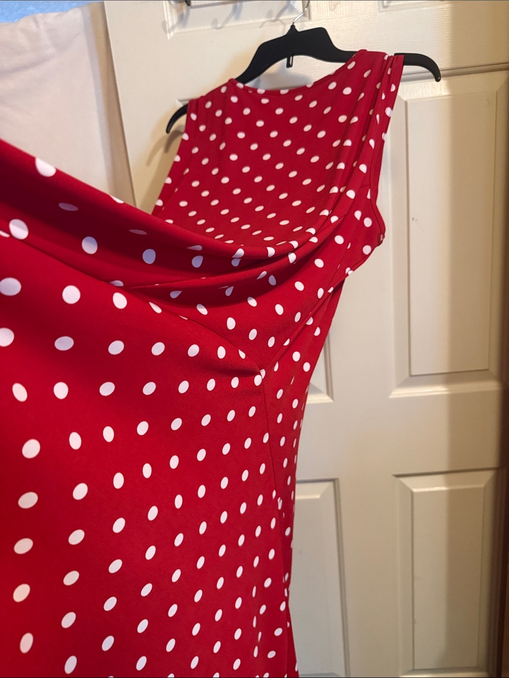 Susan Graver Red Polka Dot Sleeveless Swing Dress - Picture 11 of 13